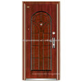 Stainless Steel Security Doors, Arched Top and Panel Exterior Safety Entrance Steel Doors